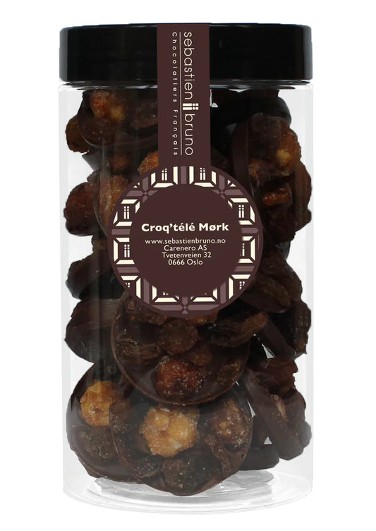 Wafers au chocolat avec noix, amandes et raisins secs Croq'télé Noir Grand
