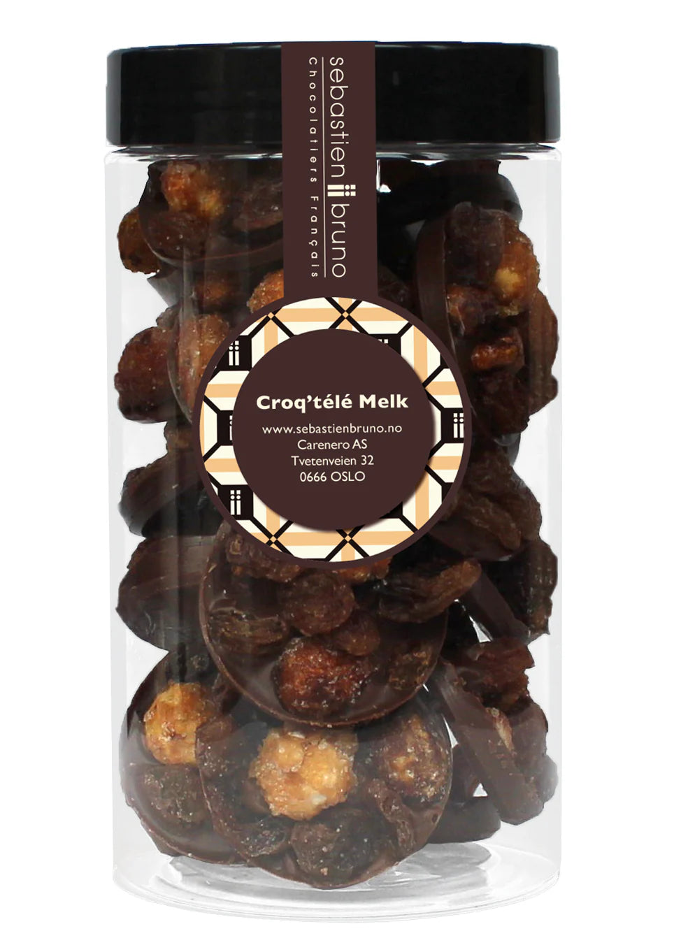 Oblatas de chocolate con nueces, almendras y pasas - Croq'télé Leche Grande