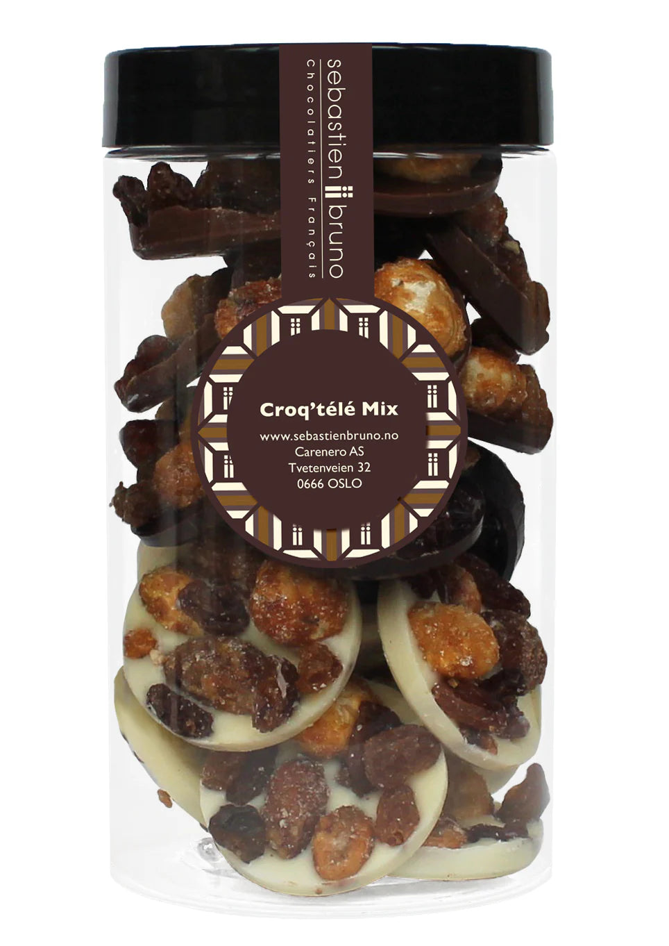 Wafers au chocolat avec amandes grillées, pistaches, amandes et raisins secs Grand