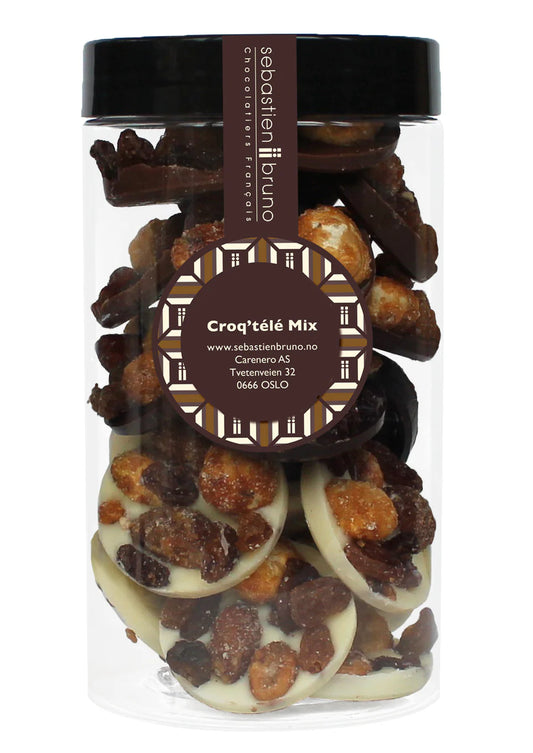 Wafers au chocolat assorties de chocolats, noix, amandes et raisins secs - Croq'télé Mix Grand