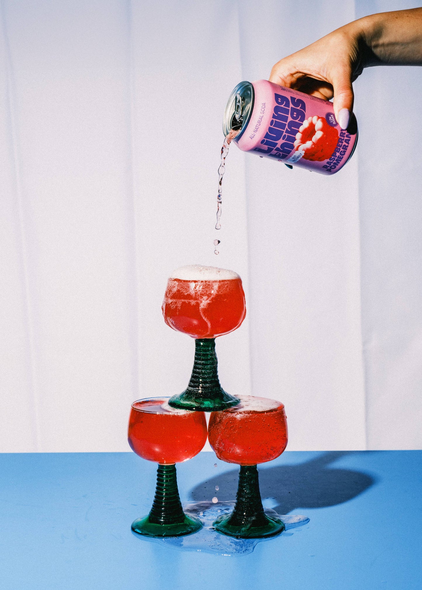 Raspberry & Pomegranate Prebiotic Soda - Living Things